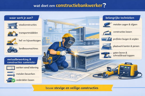 Alles over het beroep constructiebankwerker Wat doet een constructiebankwerker
